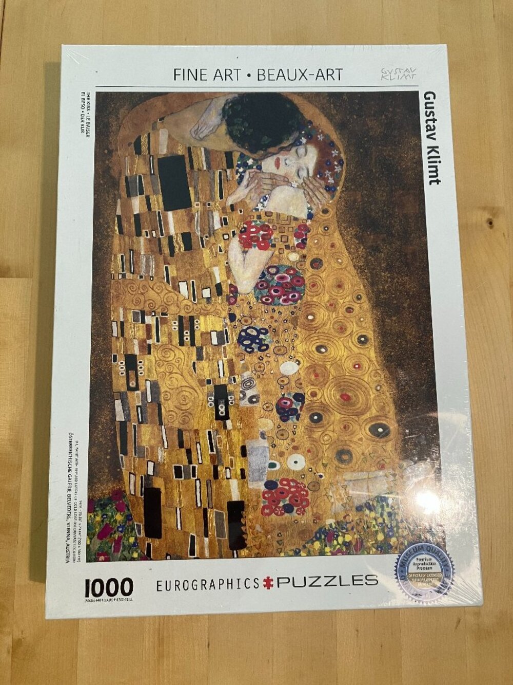 1,000 piece art puzzle - Klimt, The Kiss